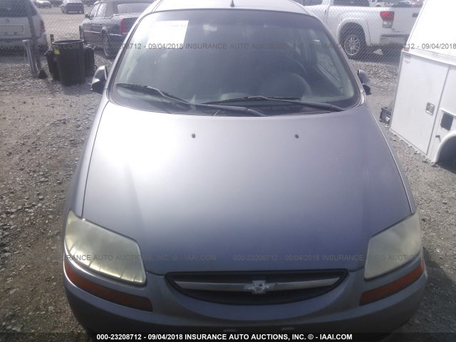 KL1TD56636B618685 - 2006 CHEVROLET AVEO LS GRAY photo 6