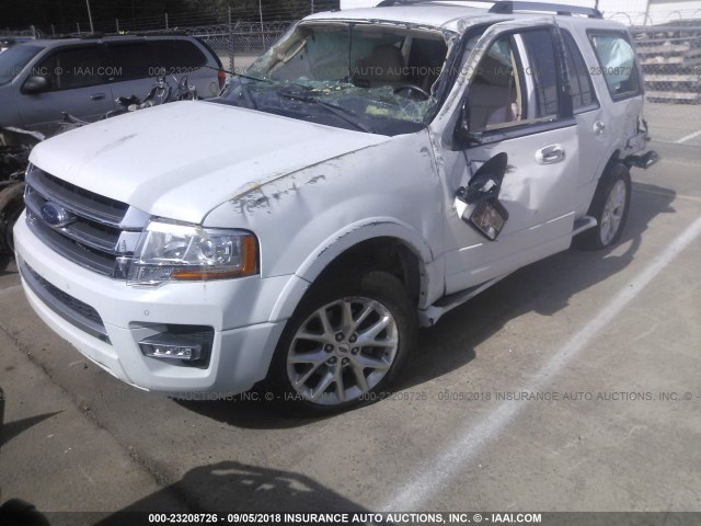 1FMJU1KTXHEA07943 - 2017 FORD EXPEDITION LIMITED WHITE photo 2
