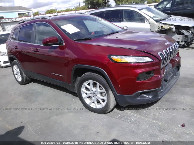 1C4PJLCS8GW135535 - 2016 JEEP CHEROKEE LATITUDE RED photo 1