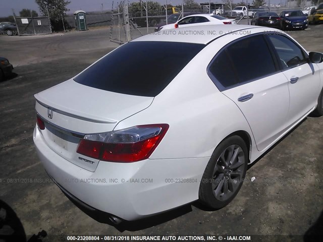 1HGCR2F51FA022871 - 2015 HONDA ACCORD SPORT WHITE photo 3