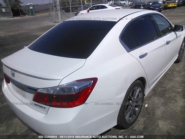 1HGCR2F51FA022871 - 2015 HONDA ACCORD SPORT WHITE photo 4