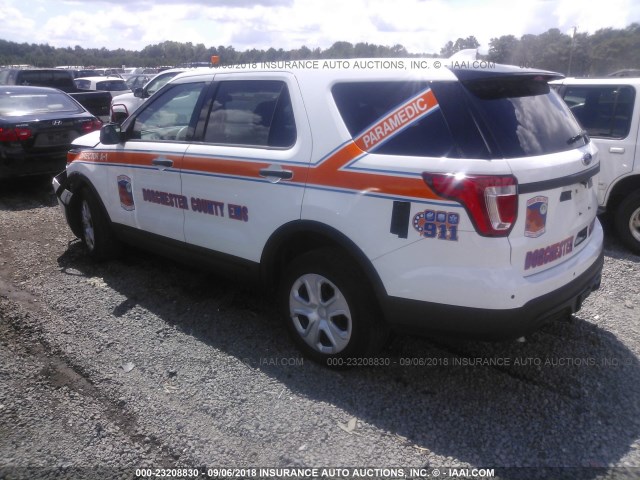 1FM5K8AR8HGC07939 - 2017 FORD EXPLORER POLICE INTERCEPTOR WHITE photo 3