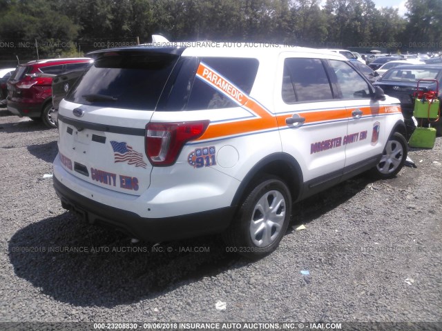 1FM5K8AR8HGC07939 - 2017 FORD EXPLORER POLICE INTERCEPTOR WHITE photo 4