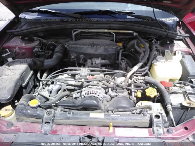 JF1SG65624G734534 - 2004 SUBARU FORESTER 2.5XS Марун фото 10