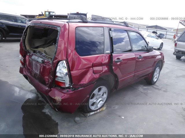 JF1SG65624G734534 - 2004 SUBARU FORESTER 2.5XS Марун фото 4