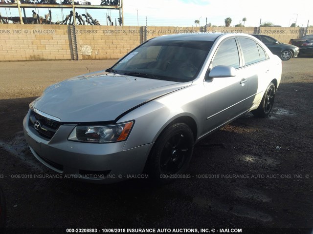 5NPET46C76H065168 - 2006 HYUNDAI SONATA GL SILVER photo 2