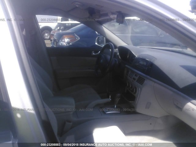 5NPET46C76H065168 - 2006 HYUNDAI SONATA GL SILVER photo 5