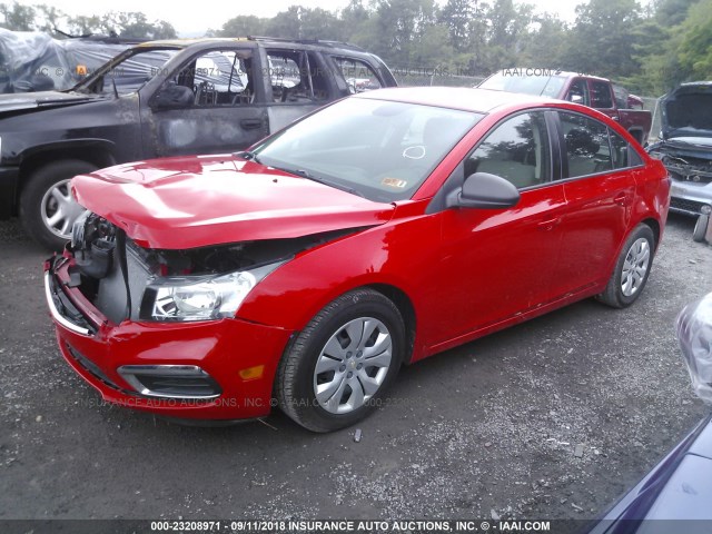 1G1PC5SH6G7183548 - 2016 CHEVROLET CRUZE LIMITED LS RED photo 2