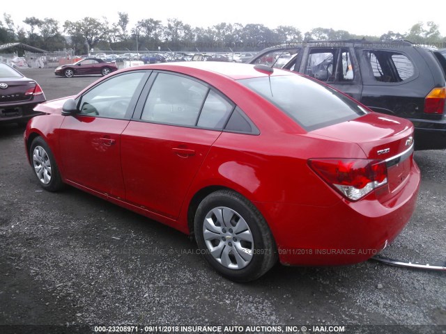 1G1PC5SH6G7183548 - 2016 CHEVROLET CRUZE LIMITED LS RED photo 3