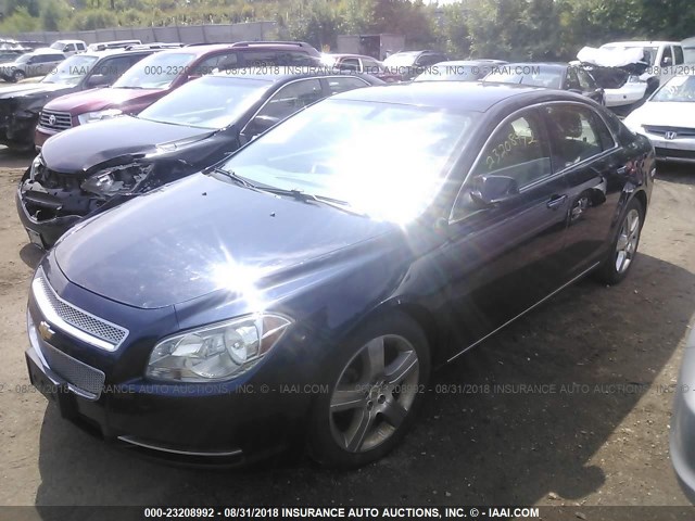 1G1ZD5EU4BF246708 - 2011 CHEVROLET MALIBU 2LT BLUE photo 2