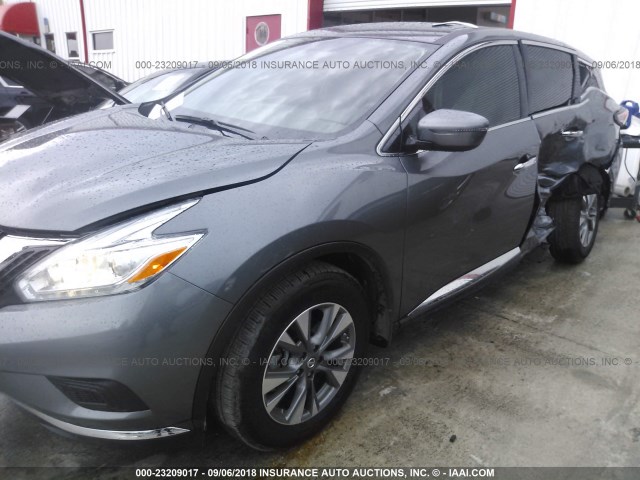 5N1AZ2MG8HN203872 - 2017 NISSAN MURANO S/SL/SV/PLATINUM GRAY photo 2