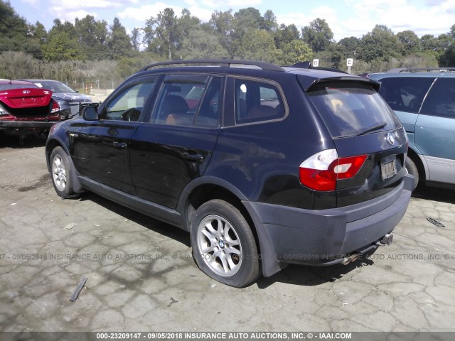 WBXPA73414WB29473 - 2004 BMW X3 2.5I BLACK photo 3