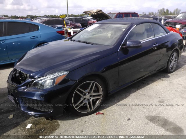 WDDKK7DF9EF244623 - 2014 MERCEDES-BENZ E 550 BLUE photo 2