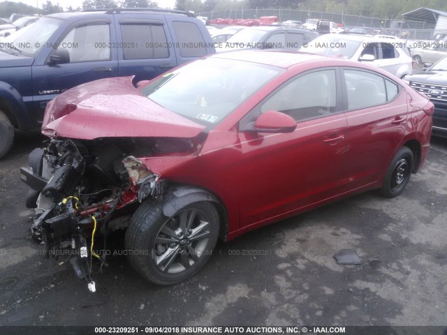 5NPD84LF1HH060837 - 2017 HYUNDAI ELANTRA SE/VALUE/LIMITED RED photo 2