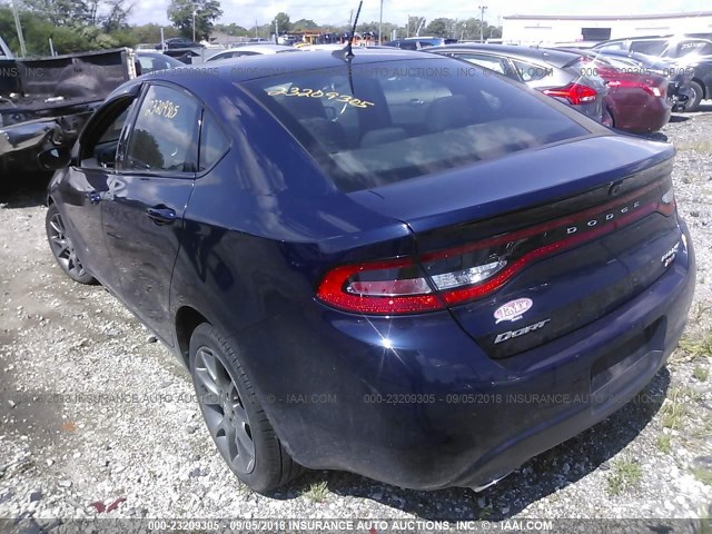 1C3CDFBB3ED907669 - 2014 DODGE DART SXT BLUE photo 3