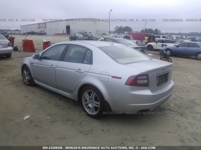 19UUA66257A016968 - 2007 ACURA TL SILVER photo 3