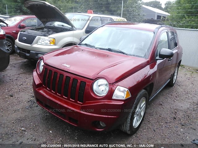 1J8FF47W27D143862 - 2007 JEEP COMPASS RED photo 2