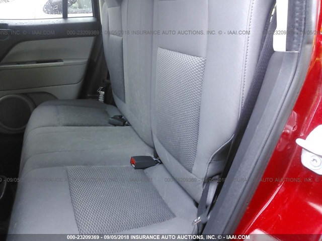 1J8FF47W27D143862 - 2007 JEEP COMPASS RED photo 8