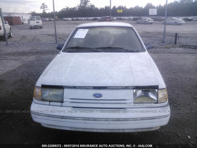 1FAPP36X5NK118367 - 1992 FORD TEMPO GL WHITE photo 6