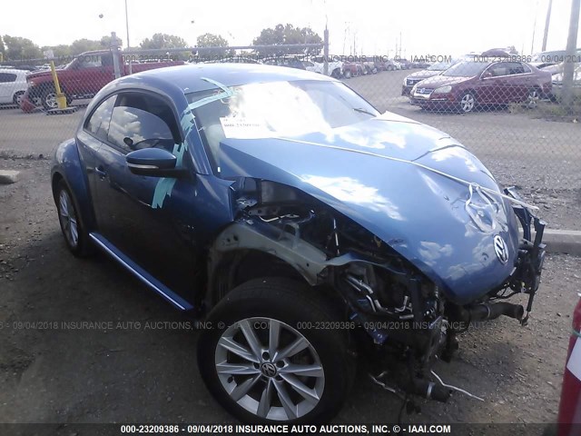 3VWJ17AT8HM607918 - 2017 VOLKSWAGEN BEETLE SE/SEL BLUE photo 1