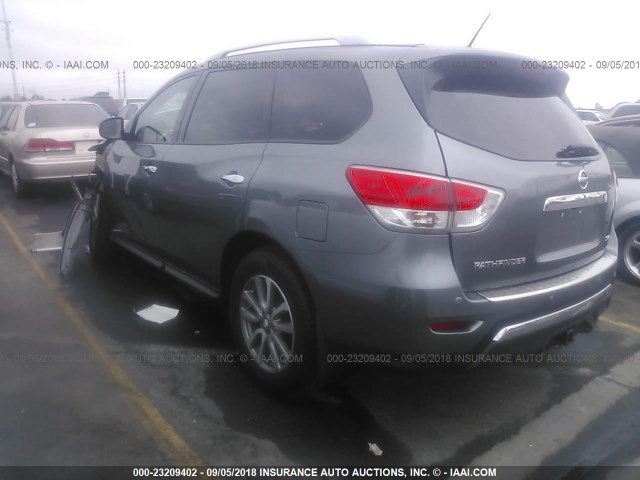 5N1AR2MN1FC714640 - 2015 NISSAN PATHFINDER S/SV/SL/PLATINUM GRAY photo 3