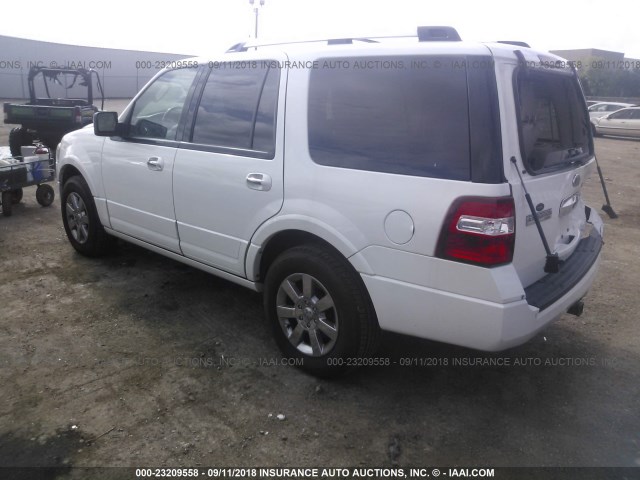 1FMFU19539EA78660 - 2009 FORD EXPEDITION LIMITED WHITE photo 3