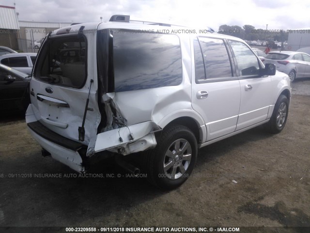 1FMFU19539EA78660 - 2009 FORD EXPEDITION LIMITED WHITE photo 4