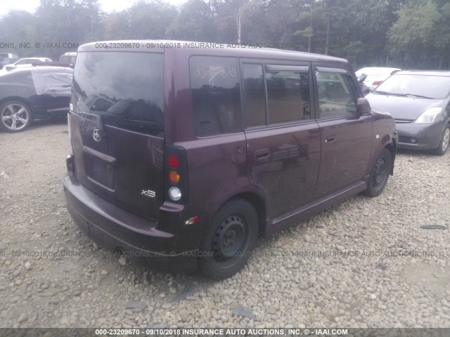 JTLKT334950219700 - 2005 TOYOTA SCION XB Lila Foto 4