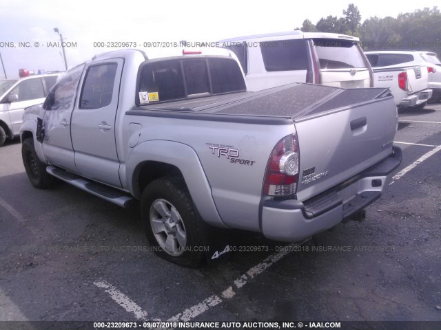 3TMLU4EN8AM043044 - 2010 TOYOTA TACOMA DOUBLE CAB SILVER photo 3