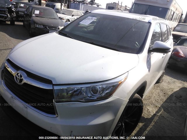 5TDJKRFH2GS240111 - 2016 TOYOTA HIGHLANDER XLE WHITE photo 2