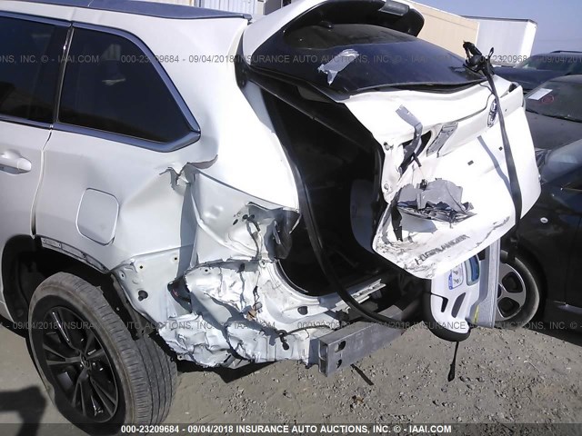 5TDJKRFH2GS240111 - 2016 TOYOTA HIGHLANDER XLE თეთრი ფოტო 6