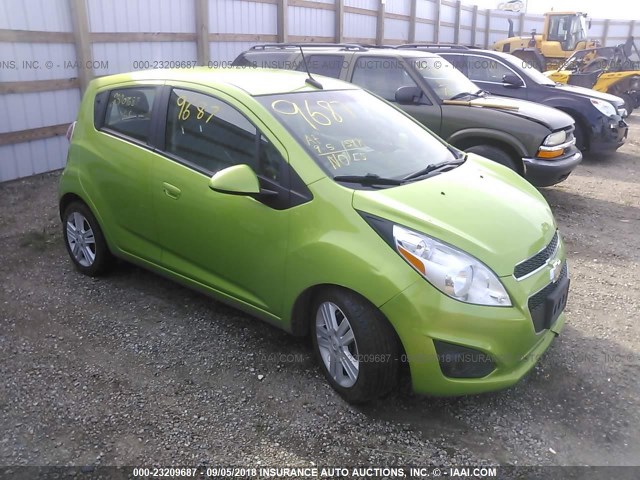 KL8CD6S91EC573763 - 2014 CHEVROLET SPARK 1LT GREEN photo 1