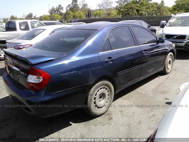 4T1BE32K62U584096 - 2002 TOYOTA CAMRY LE/XLE/SE 蓝色 照片 4