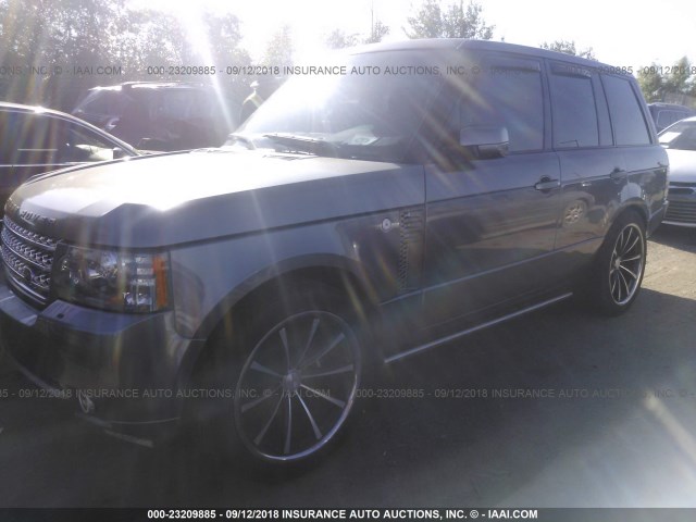 SALMF13448A272862 - 2008 LAND ROVER RANGE ROVER SUPERCHARGED GRAY photo 2