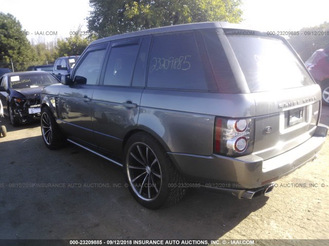 SALMF13448A272862 - 2008 LAND ROVER RANGE ROVER SUPERCHARGED GRAY photo 3