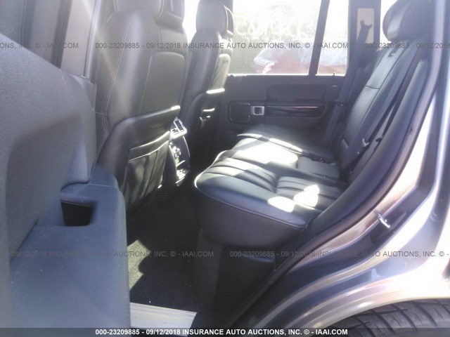 SALMF13448A272862 - 2008 LAND ROVER RANGE ROVER SUPERCHARGED GRAY photo 8