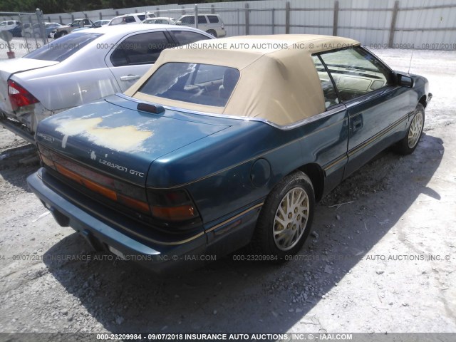 1C3EU4531SF653641 - 1995 CHRYSLER LEBARON GTC Yaşıl foto 4