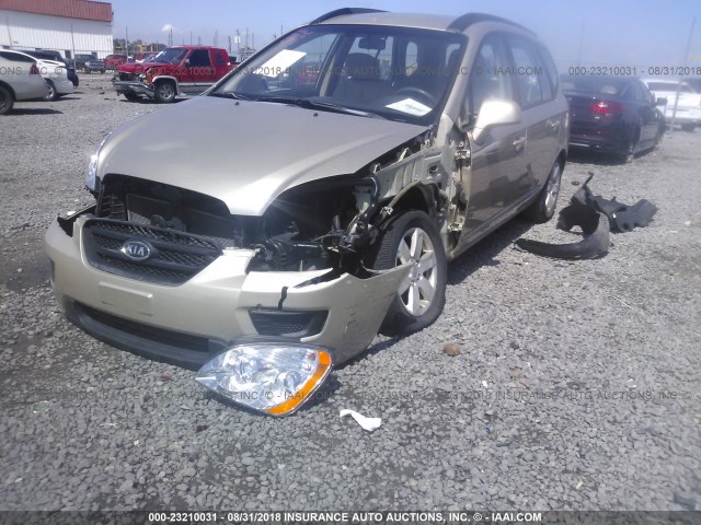 KNAFG525387130768 - 2008 KIA RONDO LX/EX GOLD photo 2