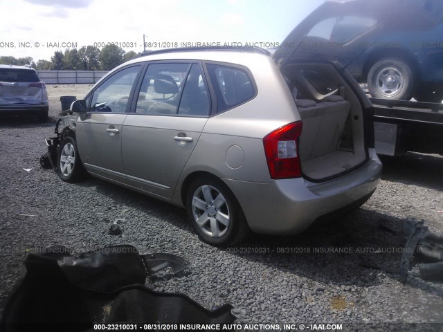 KNAFG525387130768 - 2008 KIA RONDO LX/EX GOLD photo 3