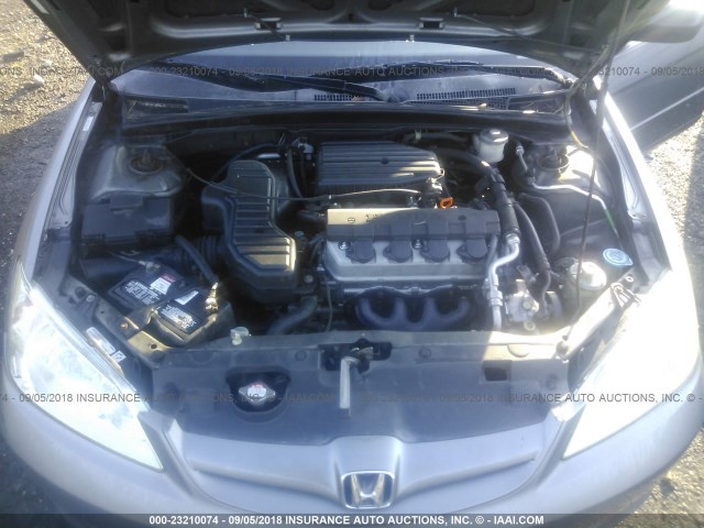 1HGES16345L026096 - 2005 HONDA CIVIC DX VP Boz foto 10