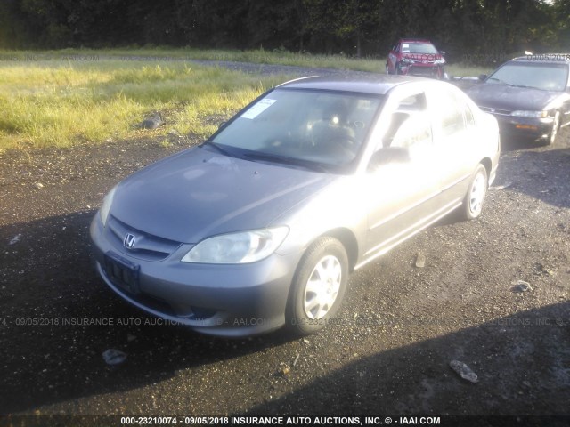 1HGES16345L026096 - 2005 HONDA CIVIC DX VP GRAY photo 2