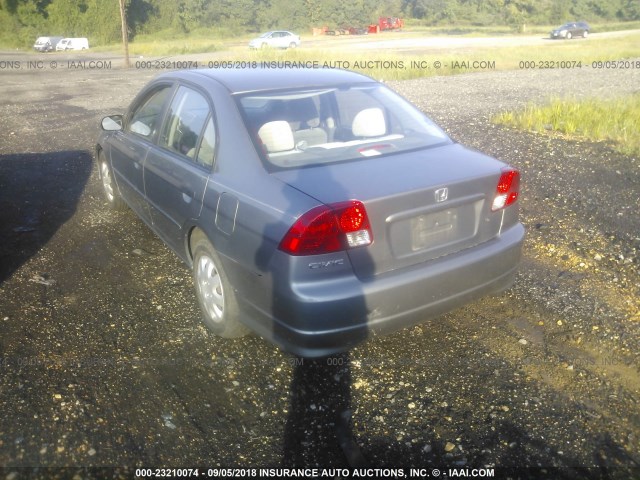 1HGES16345L026096 - 2005 HONDA CIVIC DX VP GRAY photo 3