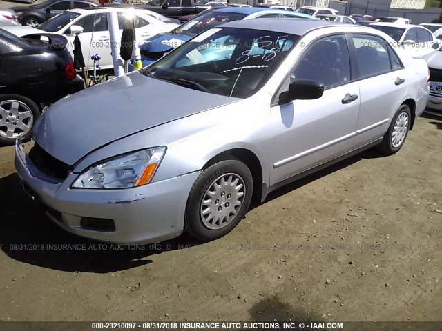 JHMCM56117C011692 - 2007 HONDA ACCORD VALUE SILVER photo 2