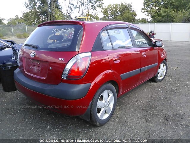 KNADE163276268739 - 2007 KIA RIO 5 SX ORANGE photo 4