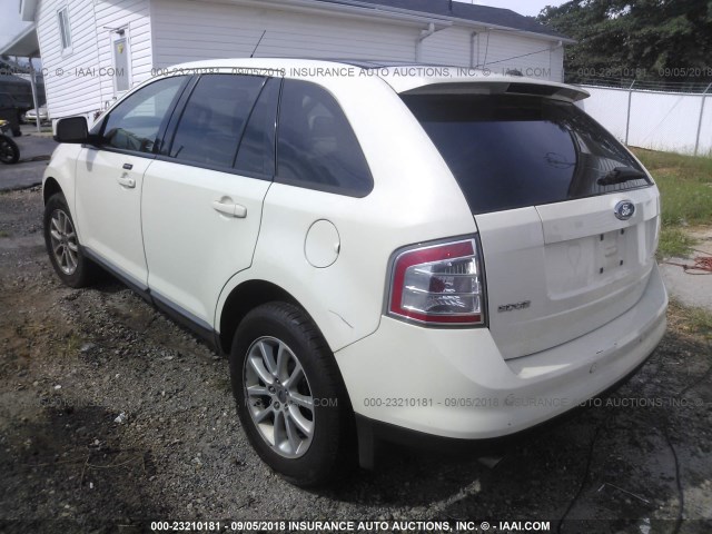 2FMDK39CX7BB66962 - 2007 FORD EDGE SEL PLUS WHITE photo 3