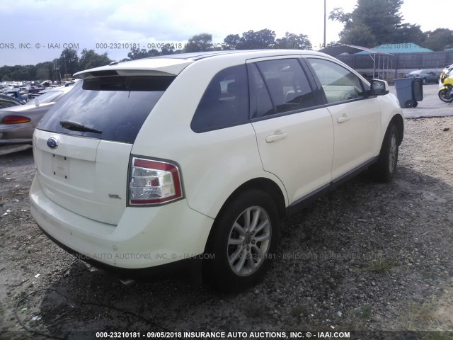 2FMDK39CX7BB66962 - 2007 FORD EDGE SEL PLUS WHITE photo 4