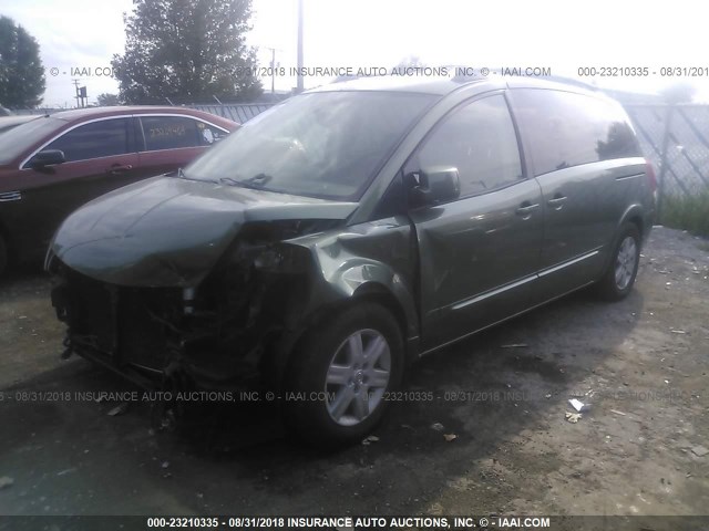 5N1BV28U84N303626 - 2004 NISSAN QUEST S/SE/SL GREEN photo 2