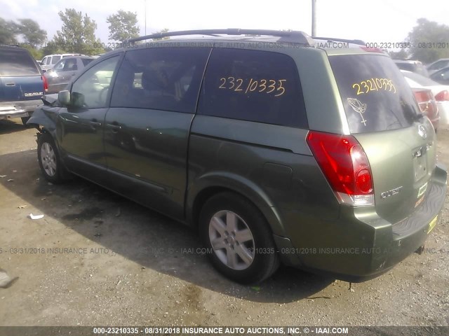 5N1BV28U84N303626 - 2004 NISSAN QUEST S/SE/SL GREEN photo 3