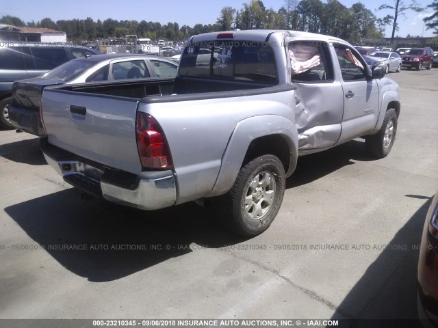 3TMJU4GNXAM093058 - 2010 TOYOTA TACOMA DOUBLE CAB PRERUNNER SILVER photo 4