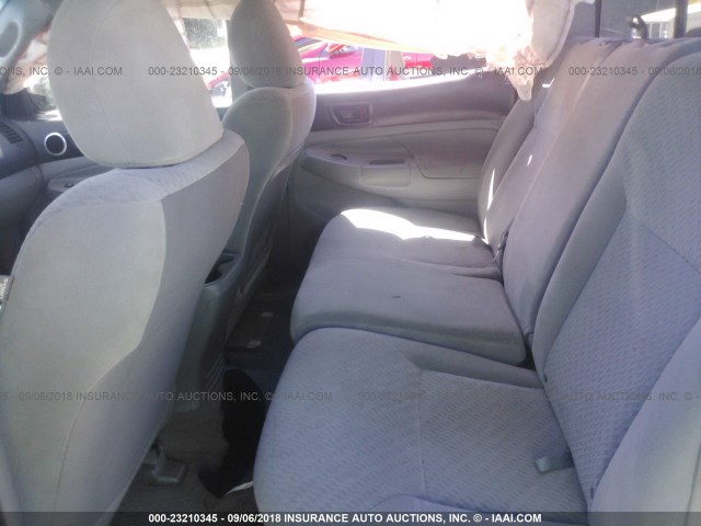 3TMJU4GNXAM093058 - 2010 TOYOTA TACOMA DOUBLE CAB PRERUNNER SILVER photo 8